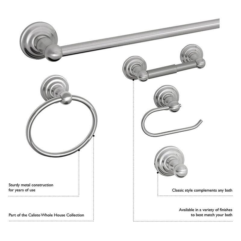 Design House 538330 Calisto 24-inch Wall-Mounted Towel Bar Satin Nickel - Image 2